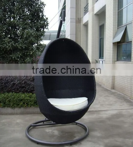 Patio Rattan Hanging Egg Chair & Stand photo-2