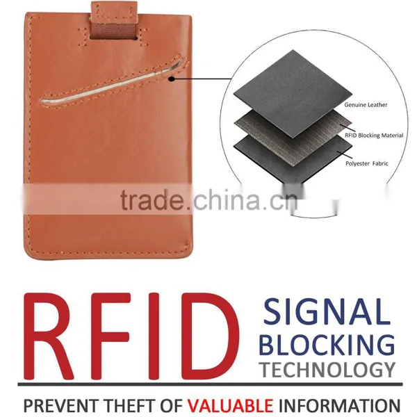 Mens Pull Tab Sleeves Wallet Slim Leather RFID Blocking Card Holder photo-6
