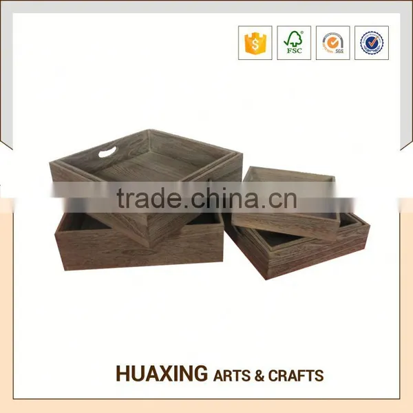 Portable Hot Selling Cheap Rectangular Wooden Tray photo-6