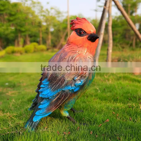Factory Promotion Life Size Resin Parrot Fiberglass Animals for Sale photo-3