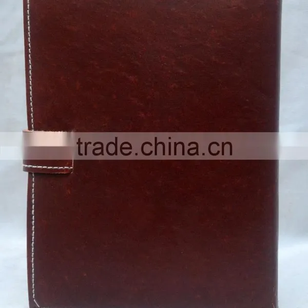 Handmade Genuine Plain With Belt Leather Journal photo-2
