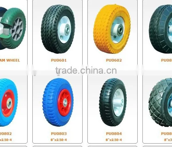 Flat Free Wheel pu Wheel 3.00-4 Solid Wheel photo-6