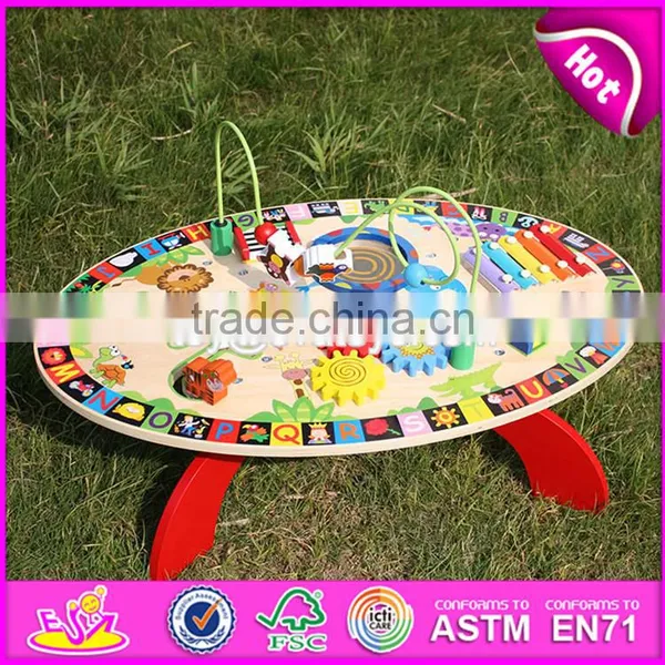 2017 New Design Multi-function Toys Wooden Toddler Activity Table W12D065 photo-3