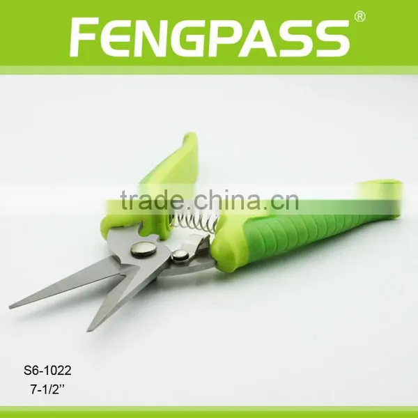 S6-1022 7-1/2" PP + TPR Handle With Stainless Steel Blade Exquisite Workmanship Garden Scissors photo-3