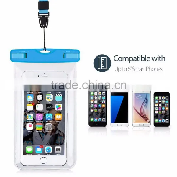 Diving and Swimming Waterproof Phone Bag Clear Touchable Material photo-3