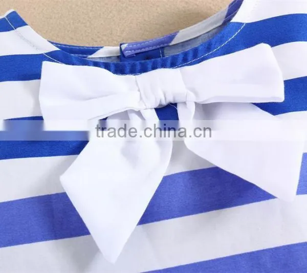 Summer Dresses Strips Design Mom and Bab Fashion Simple Beautiful Dress for Infant and Toddler Girls photo-2