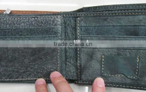 Fashion Hot Real Leather Patches Work Man Popular Notecase photo-5