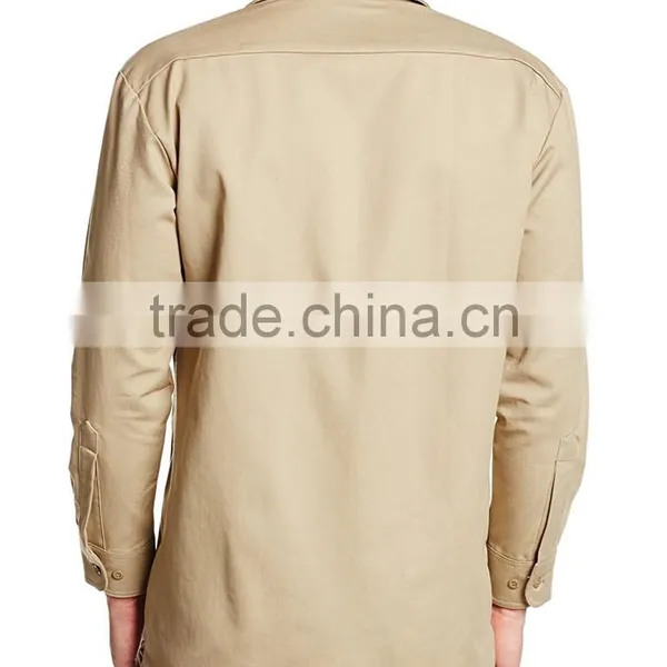 2017 Hot Sell New Design Men's Twill Long Sleeve Shirts Wholesale photo-2