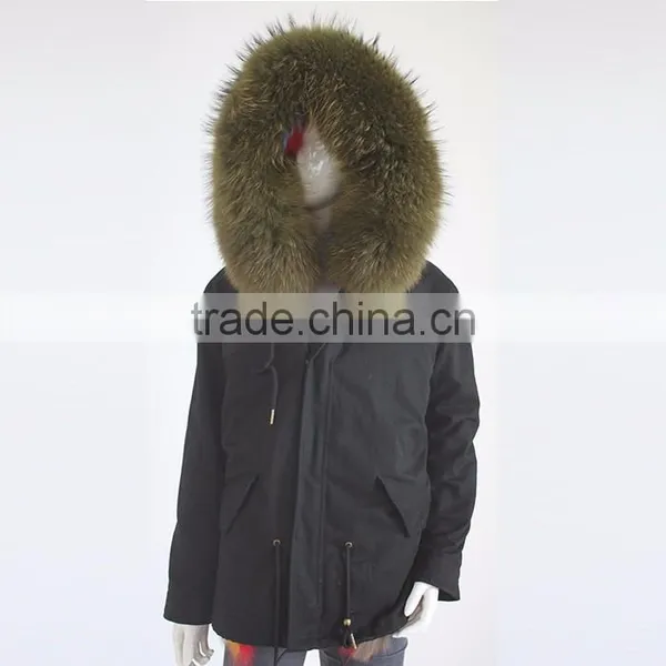 Myfur Customized Men Parka Jackets With Real Fur Lining And Hood Trimmed photo-3