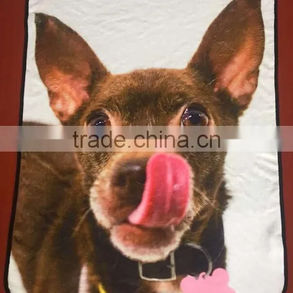 3D Photo Custom Fleece Throw Blanket Printed For Puppy Animal Dogs photo-4