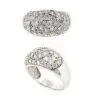 Custom Full Round 925 Sterling cz Silver Engagement and Wedding Ring Sets