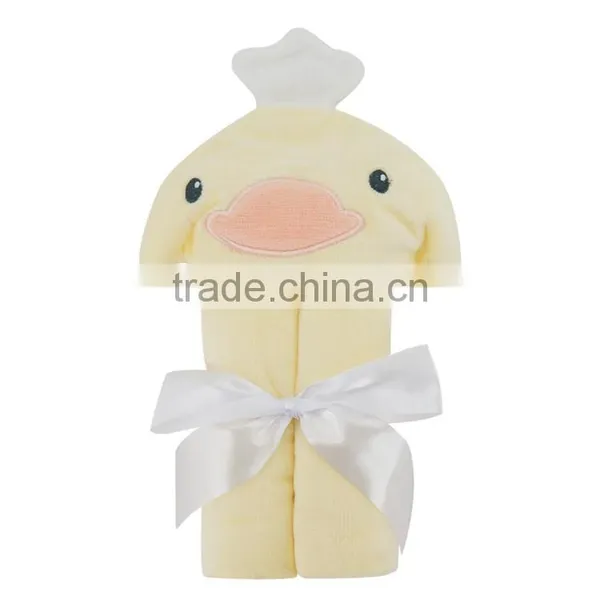 Newborn Baby Blanket Bath Towel Bathrobe Cute Animals Hat Cotton Baby Security Blanket photo-5