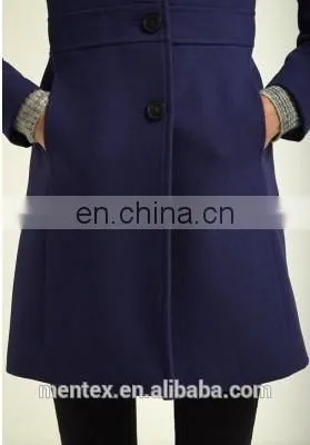 Lady's Navy Overcoat in the Winter photo-3