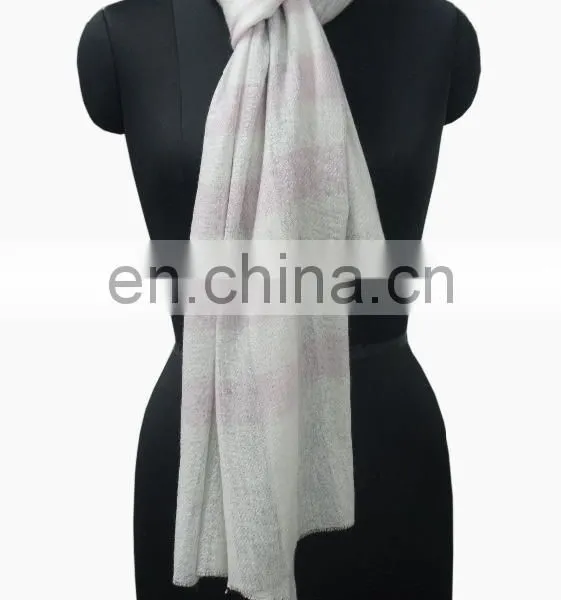 Shawls & Scarfs in Check, Check Pashmina Wool Shawls photo-5