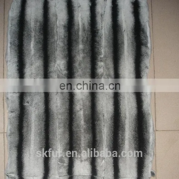 Chinchilla Colour Rex Rabbit Fur Throw photo-2