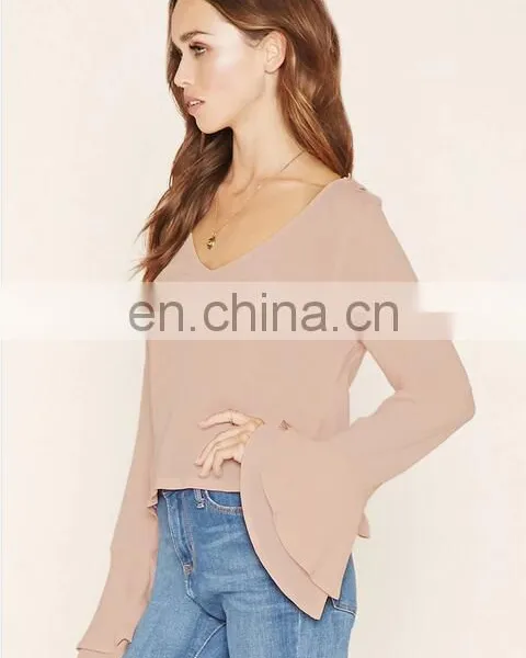 Ladies Long Sleeve Crocheted Top photo-2