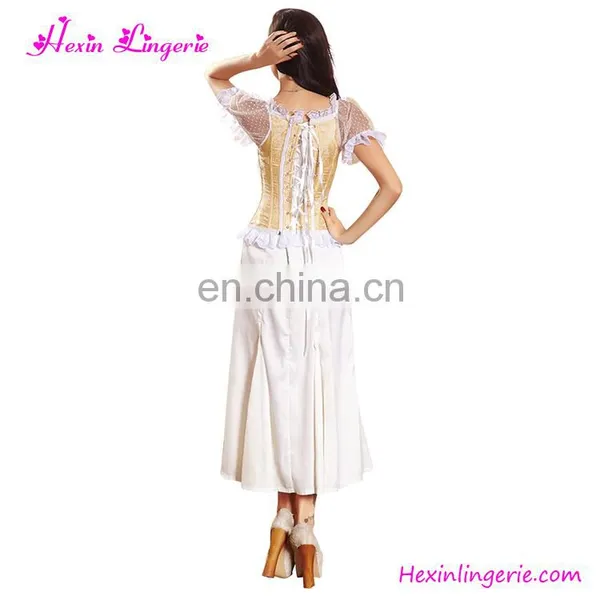 Waist Slimming 10 Plastic Boned Yellow No Panties Shaper Corset Lingerie photo-2