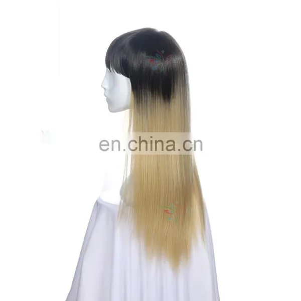 Styler Brand Two Tone Color Long Cosplay Wig Cheap Fashion Fiber Machine to Make Synthetic Hair photo-3