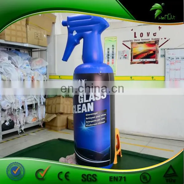 Inflatable Advertising Glass Clean Model Replica, Blue PVC Inflatable Helium Bottle Balloon for Sale photo-5