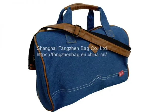 Canvas Denim Weekender Bag Travel Bag Duffel Bag photo-2