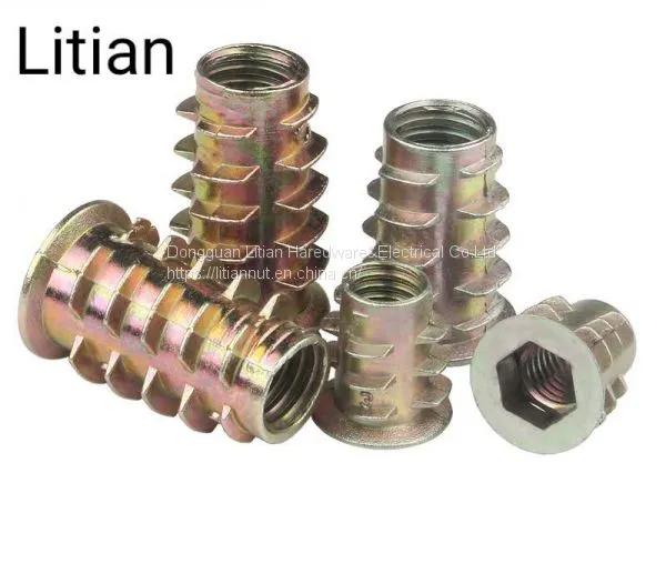 Fast Deliver Manufacture Zine Alloyinternal and External Wood Nut m6 m8 M10