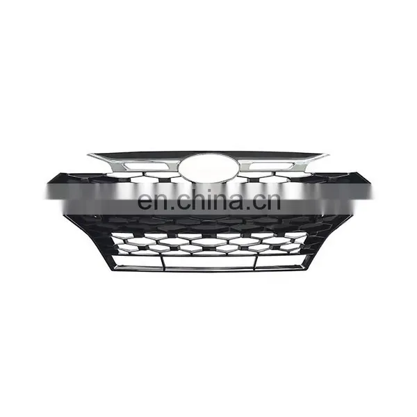 Front Honeycomb Grill Auto Parts Car Front Grill Radiator Mesh Chrome Black Frame Style for Hyundai Elantra 2019-2021