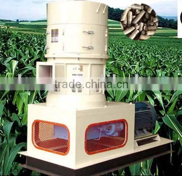 Flat die stalk pellet machine