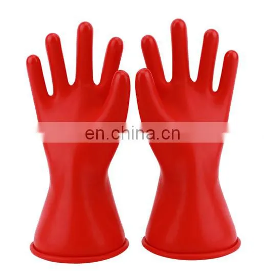 0.5KV Long Low Voltage Class 00 Electric Worker Safety Hand Protection Latex Rubber Insulating Gloves photo-3