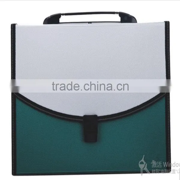 Leather Plastic Office Stationery Button Briefcase With Secret Compartment photo-2