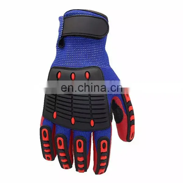 China Supplier Factory High Impact Safety Gloves CE EN388 4544EP Nitrile TPR Mechanic Gloves photo-3