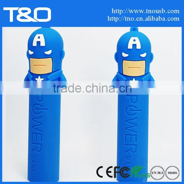PVC American Captain 2600mAh Smart Power Bank Usb photo-3