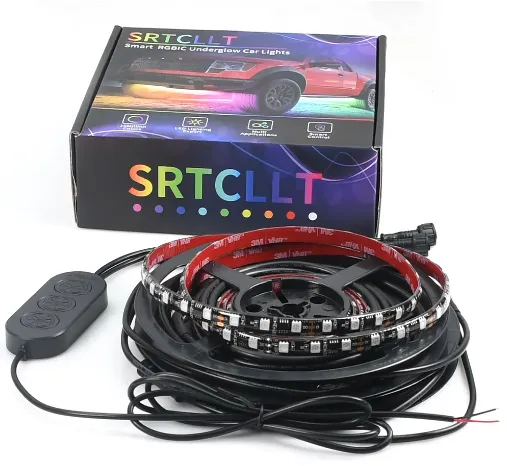 DC12V 252 Leds Dreamful Car Lights Outside IP65 Ambience Led Light Strip Bluetooth Addressable Car Underglow Light Kit
