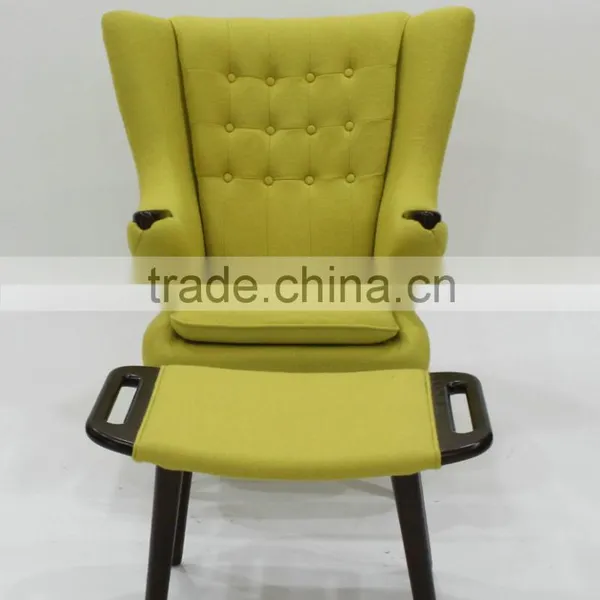 Replica Classic Fiberglass Material Cashmere Hans J. Wegner PP19 The Teddy Bear Chair With Ottoman photo-3