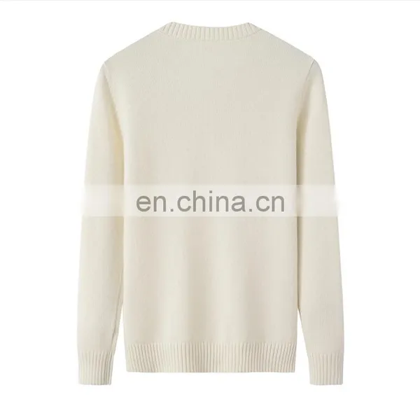 Wholesale 100% Cashmere Crew Neck Pullover Stylish Women's Winter Clothing Custom Knit Casual Solid Sweater OEM Service photo-2