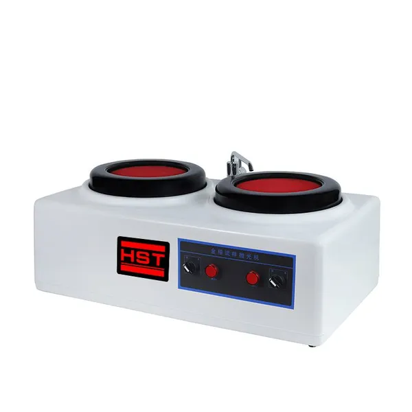 HST-P2T High Quality Dual Disc Metallographic Specimen Polishing Machine Low Noise 1-Year Laboratory Use Warranty photo-2