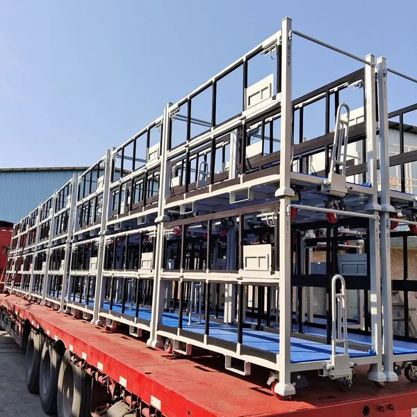 Heavy Duty Profile Stacking Trolley With Wheels, Industrial Long Material Transport Cart for Aluminum Profile Handling photo-3