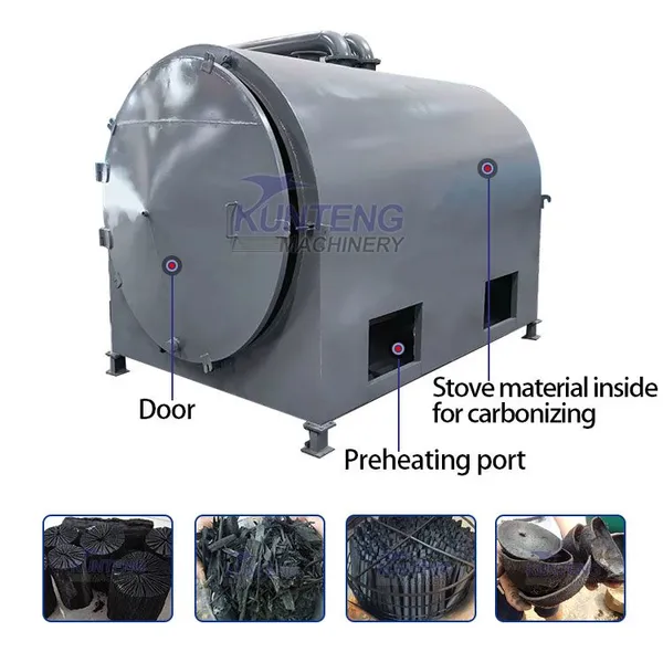 Corn Cob Chicken Manure Carbonization Equipment Coconut Shell Carbonization Furnace EPC photo-5
