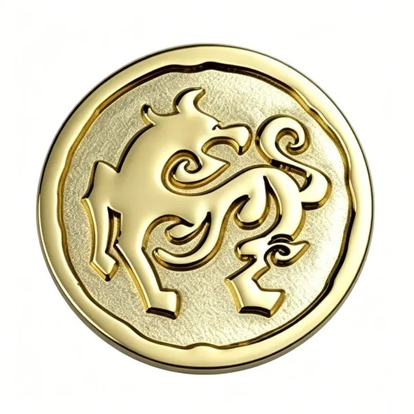 Custom Round Embossed Geometric Gold Metal Name Plate Corporate Logo Badge photo-2
