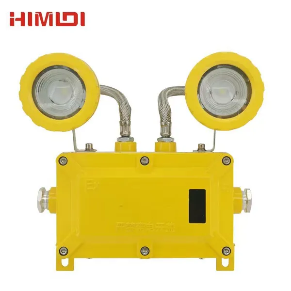 Explosion Proof Double Head Emergency Light IP66 Ex db IIC T6 Industrial Flameproof Twin Head LED Emergency Lamp