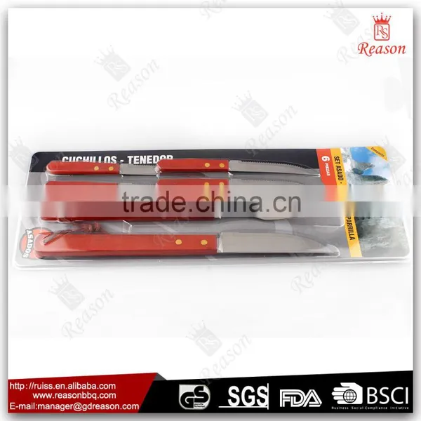 Stainless steel BBQ knife and fork set, BBQ tools set