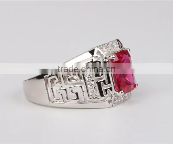 Custom 925 Sterling Silver Jewelry Men Amethyst Rings photo-5
