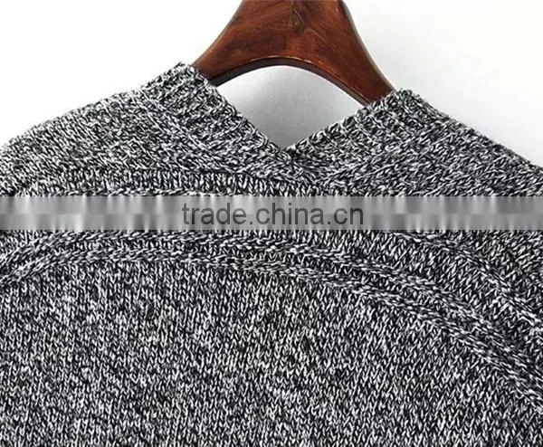 Deep V-neck Long Sweater Coat Lady Knitting Long Sweater Cardigan With Pockets photo-6