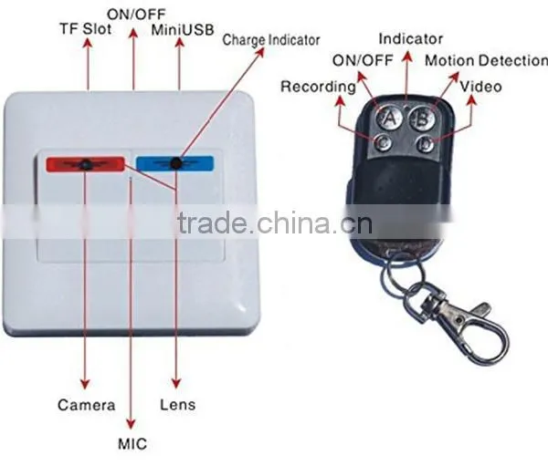 Night Vision Power Switch Design Hidden Camera With Remote Control F168 photo-6
