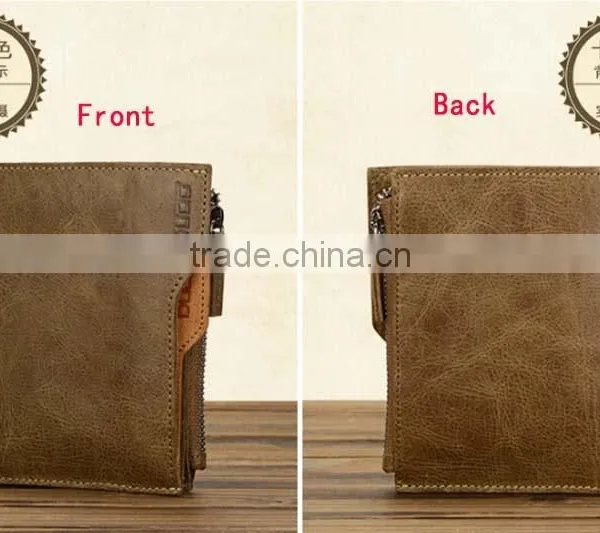 High Quality Customized Logo Travel Rfid Blocking Wallet Leather With Button photo-2