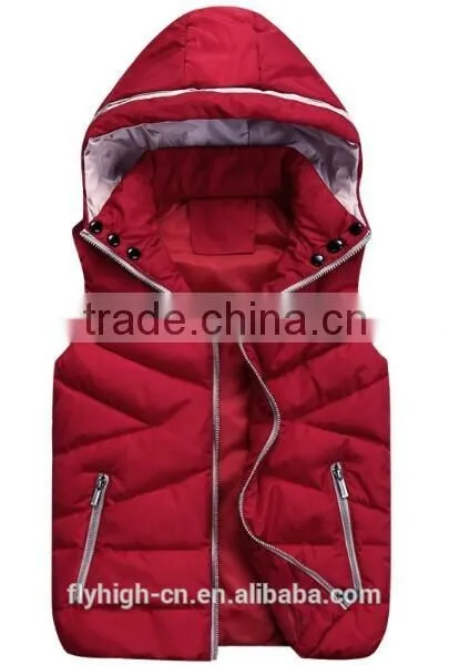 High Quality Winter Custom Padded Jacket Vest photo-3