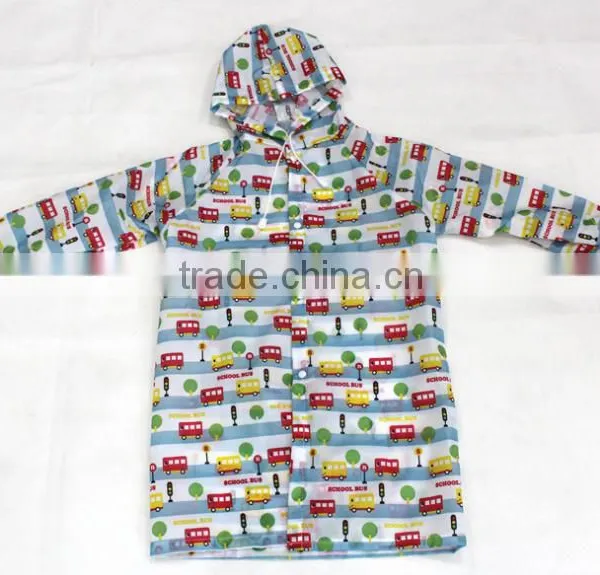 PU Fabric Rain Jacket Print Logo in Raincoats Wholesale photo-2