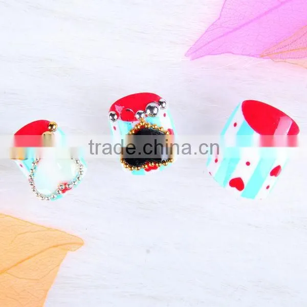 3d Designed Nail Art Acrylic Fingernails