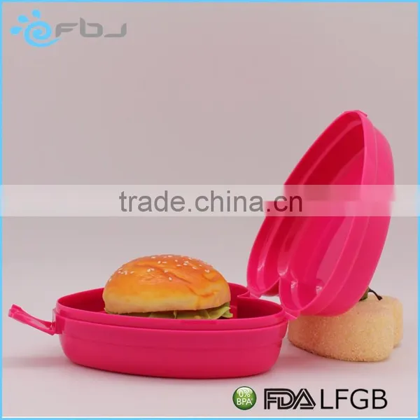 ~Japanese Leakproof Heart Bento Small Lunch Box With Lock With Cutlery photo-5