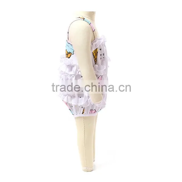 High Quality Wholesale Infant Sleeveless Cotton Cute Ruffle Dressy Baby Rompers photo-2