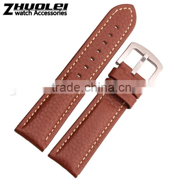 2015 Hot Fashion Grain Cowhide Leather Strap Watch 23mm Watch Strap Leather photo-2